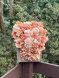 Cream & Peach Flowers in Sparkle Box