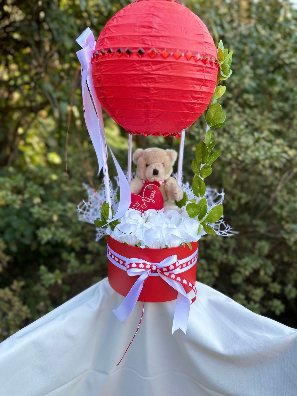 Red Balloon with Brown Teddy